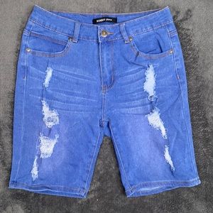 Denim Longline Shorts